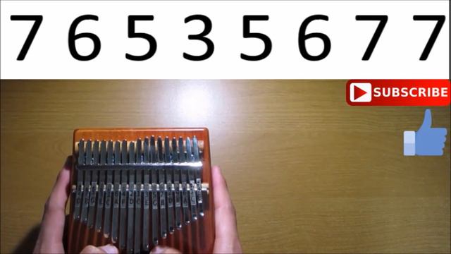 One Call Away-Kalimba 17 keys-Easy Practice With Tab смотреть онлайн