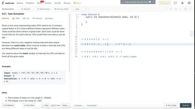 leetcode621 Task Scheduler [Chinese] смотреть онлайн