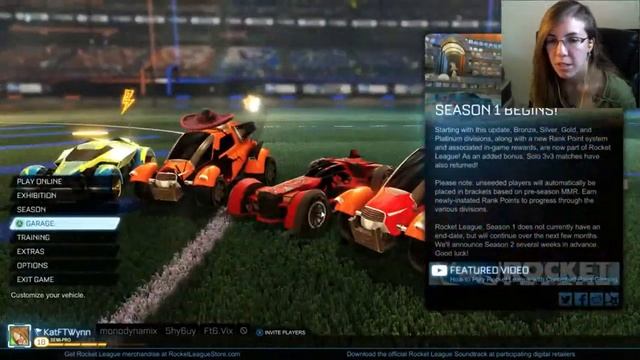 KatFTWynn Streaming Rocket League w/ Niko, Recreatorify, and 5hy6uy! :D смотреть онлайн