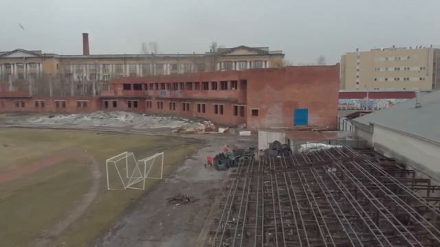 Строительство трибун на стадионе 