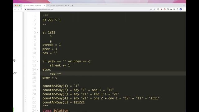 Leetcode 38: Count and Say смотреть онлайн