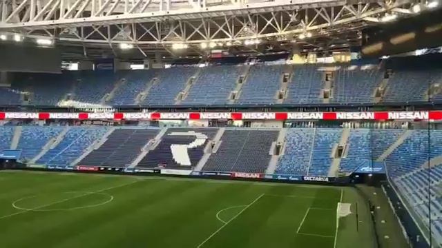 Gazprom Arena - World's latgest LED Ribbon board installation process смотреть онлайн