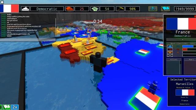 Using a NUKE to DESTORY countries in ROBLOX IRON ASSAULT смотреть онлайн