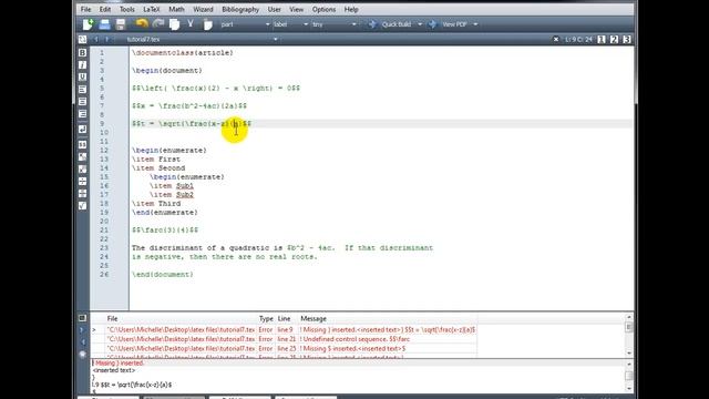 LaTeX Tutorial 7 - Errors and Debugging смотреть онлайн