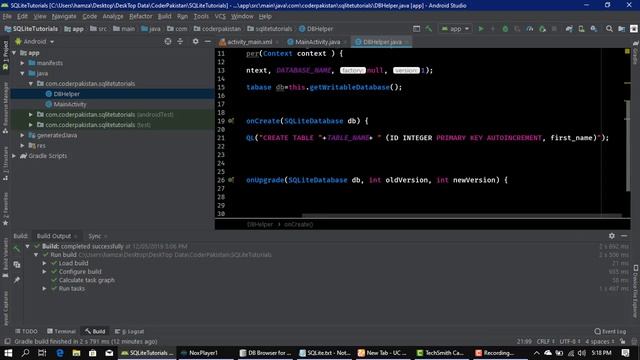 Android SQLite: How to create database and table in SQLite in Android Studio Example | Part 1 смотреть онлайн