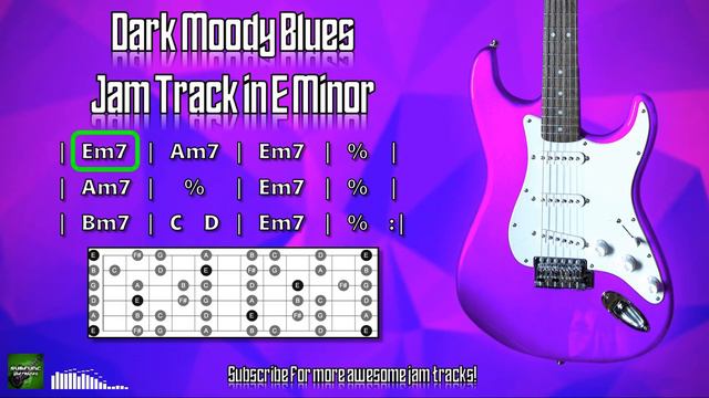 Dark Moody Blues Jam Track in E Minor 🎸 Guitar Backing Track смотреть онлайн