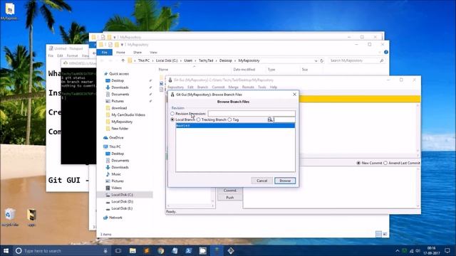 Quick learn & Usage of Git GUI in Windows10 смотреть онлайн