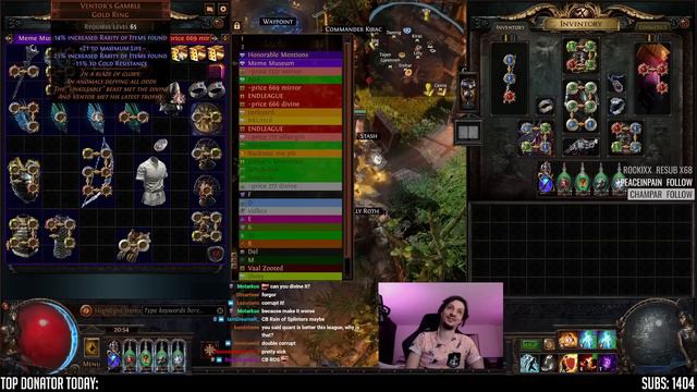 [PoE] Meme Museum - The Forbidden Sanctum League - Stream Highlights #706 смотреть онлайн
