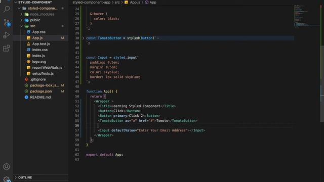 React Styled Components - 5 (Passed Props) смотреть онлайн