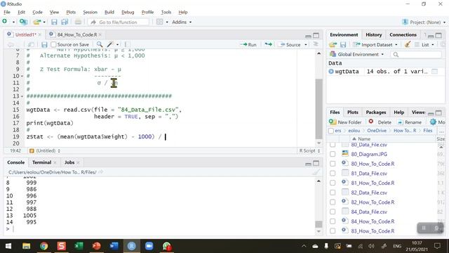 How To... Perform a Z Test in R #84 смотреть онлайн