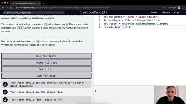 Regular Expressions - Match All Numbers - Free Code Camp смотреть онлайн