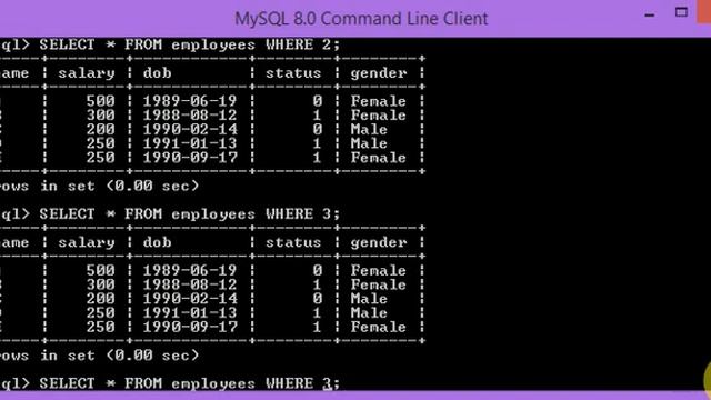 What will be the OUTPUT if WHERE 1 , WHERE 0 , WHERE -1 in sql query? (USE EAR PHONE) смотреть онлайн