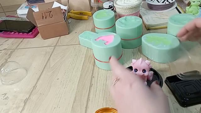 Мыловарение. Распаковка и заливка драконов от Saponelli