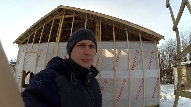 ОБШИВАЮ КАРКАСНЫЙ ДОМ ОДИН! ОБРЕШЁТКА Монтаж на мой каркас. Часть 1. смотреть онлайн