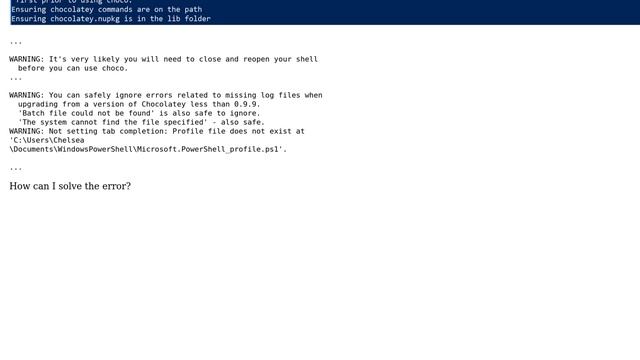 How can I solve warning when I install chocolatey? (2 Solutions!!) смотреть онлайн