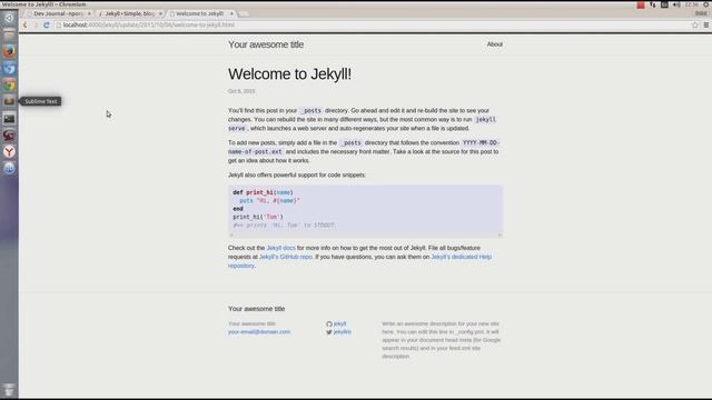Jekyll - генератор сайтов на Ruby смотреть онлайн