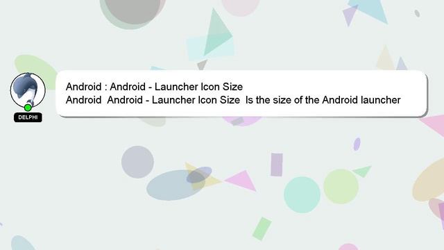 Android : Android - Launcher Icon Size смотреть онлайн