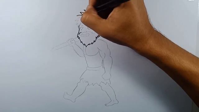 how to draw caveman hunting смотреть онлайн