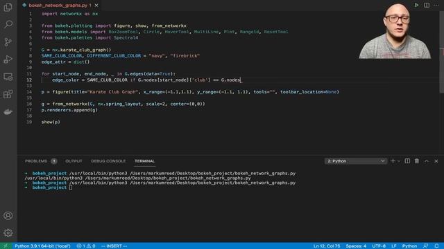 Bokeh: Visualizing Network Graphs смотреть онлайн