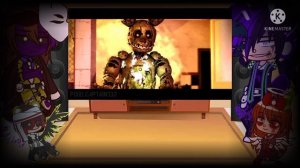 Afton family react to play with fire+left behind+our little horror story  ||gacha || FNAF