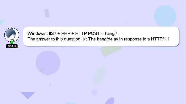 Windows : IIS7 + PHP + HTTP POST = hang? смотреть онлайн