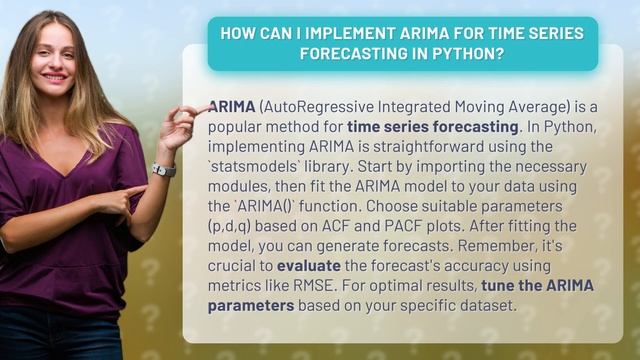 How Can I Implement ARIMA for Time Series Forecasting in Python? смотреть онлайн