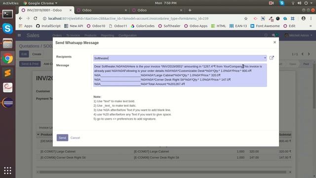 All in one WhatsApp Integration-Sales, Purchase, Account and CRM Odoo смотреть онлайн