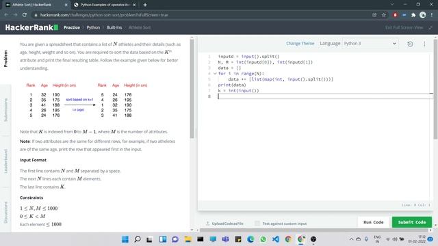 30 DAYS OF CODE( DAY 7 ) # ATHELETE SORT смотреть онлайн