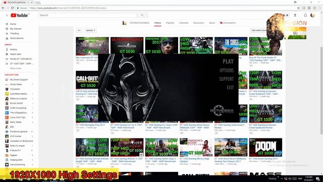 Skyrim Gaming GT 1030 Review Special Edition