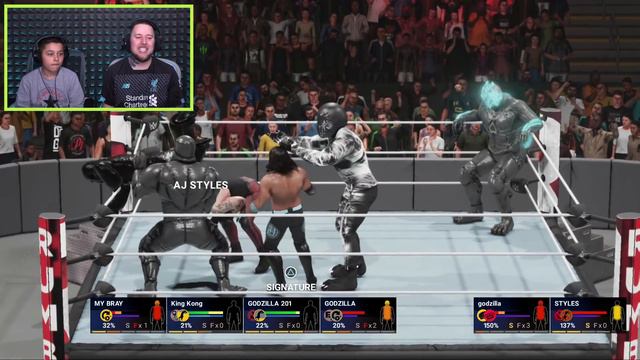 GODZILLA vs KING KONG vs WWE SUPERSTARS ROYAL RUMBLE WWE 2K19 смотреть онлайн