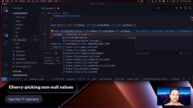 Chapter 5 - Sound Null safety in Dart - Free Flutter Course ? смотреть онлайн