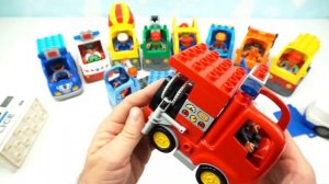 Экскаватор, трактор, пожарная машина, полицейский автомобиль, мусоровоз Игрушки строить и играть