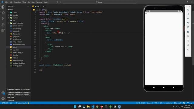 REACT NATİVE - MODAL kullanım, pop-up yapımı, "5 DK" смотреть онлайн