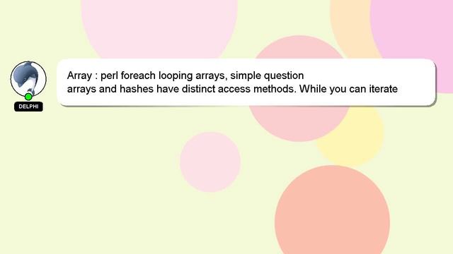 Array : perl foreach looping arrays, simple question смотреть онлайн