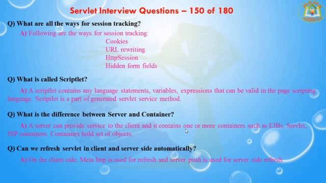 Servlet Interview Questions – 150 out of 180 смотреть онлайн