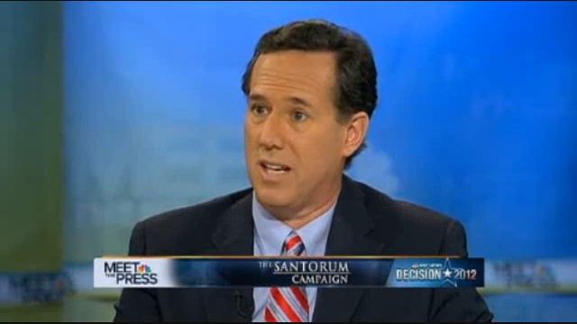 Rick Santorum Meet The Press interview January 1, 2012 смотреть онлайн