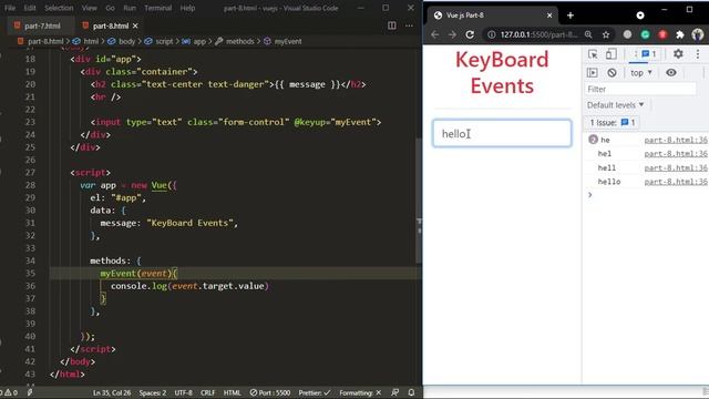 #8 Vuejs - Keyboard Events смотреть онлайн