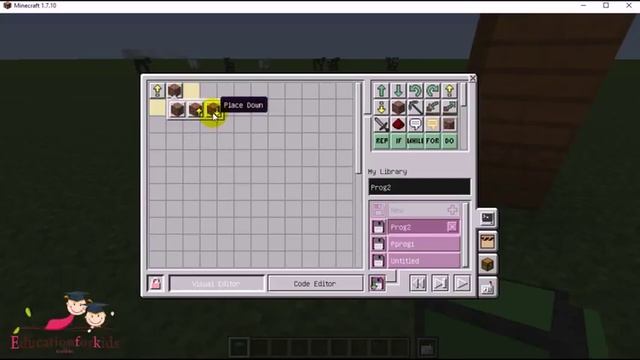 Урок 1.6 Ставим блоки в ряд - программирование в Minecraft. Codim.online - школа программирования смотреть онлайн