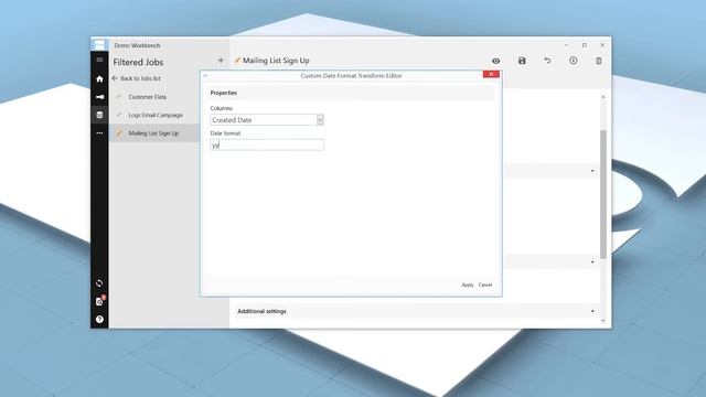 Custom Date Format Transform in Workbench 5 смотреть онлайн
