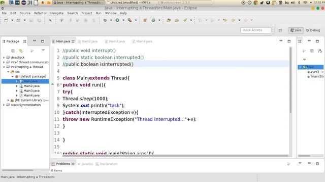 161 Java advanced interrupting Thread عملية المقاطعة смотреть онлайн