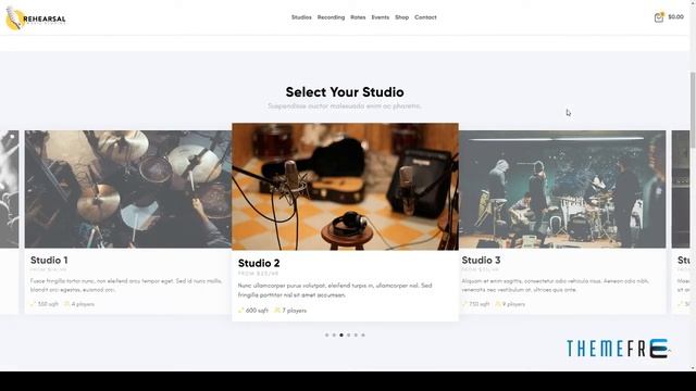 Rehearsal - Music Studio WordPress Theme смотреть онлайн