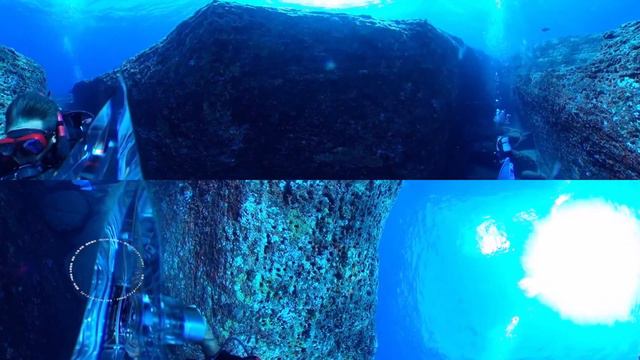 【360°VR】与那国島 海底遺跡 水路のような岩の裂け目