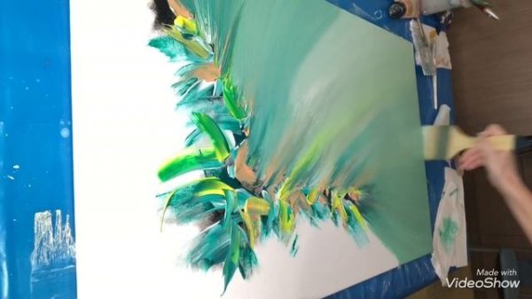Абстракция.Абстрактная живопись. Техника написания картины. abstract painting. paint with acrylic