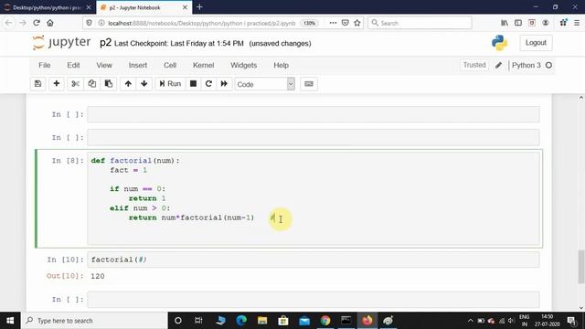 How to write a Factorial program using recursion function in Python | python tutorial for beginners смотреть онлайн
