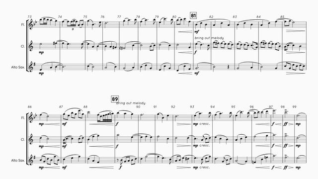 Irish Roundabout - Woodwind Trio for Flute, Clarinet, and Alto Saxophone смотреть онлайн