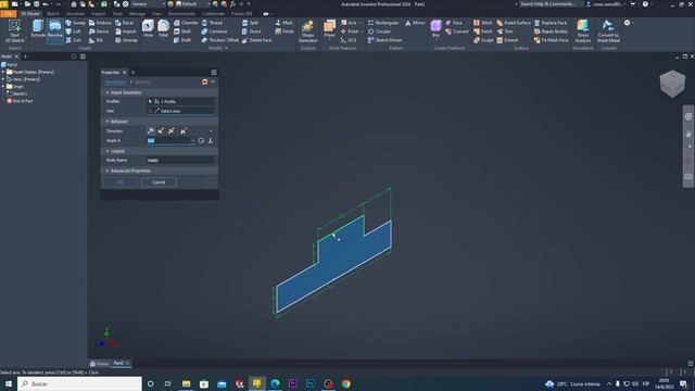 6. Operación de Revolución Autodesk Inventor 2024 смотреть онлайн