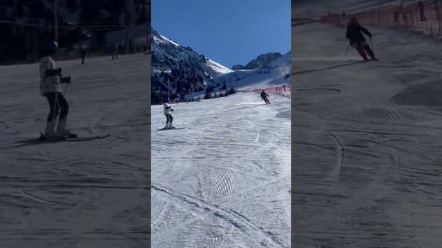 Ski resort Shymbulak. January. Mountains. Алматы. Горнолыжный курорт Чимбулак/ Шымбулак. Наши горы смотреть онлайн