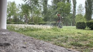 Штиль ФС 350 на большом покосе травы, видео отчёт / STIHL FS 350 Cutting down big grass