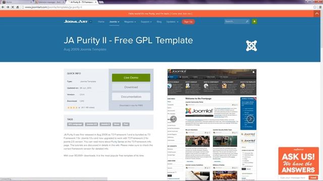 Joomla 3 Tutorial - Lesson 14 - Templates смотреть онлайн