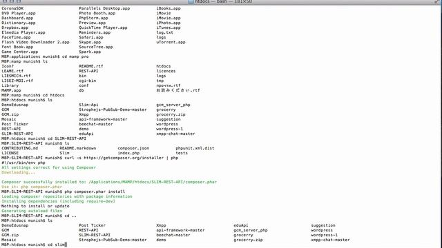 PHP Slim Framework(Rest API) Installation example смотреть онлайн